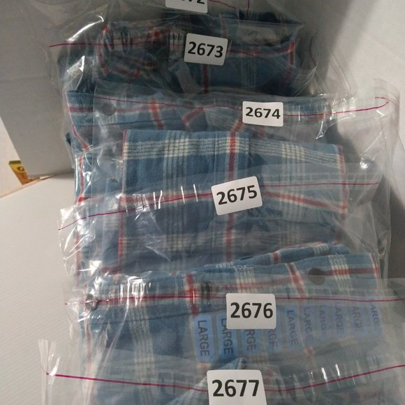 NWT Lucky Brand Blue Plaid Flannel Long Sleeve Shirt Mens Size Large - Picture 11 of 11
